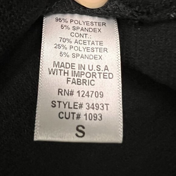 IC by Connie K Black Silver Mixed Media Tunic Top Sz S - Picture 7 of 12